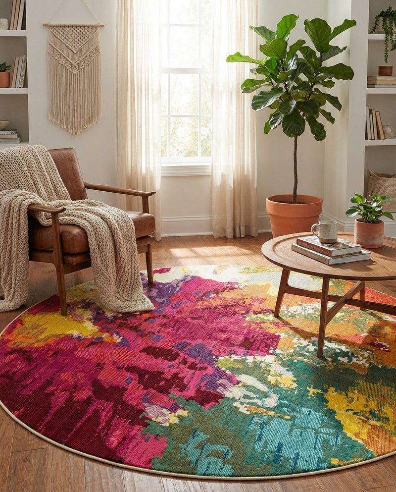 Marrakesh Elegance Collection Area Rug -  Palais Round Multi  lifestyle 58