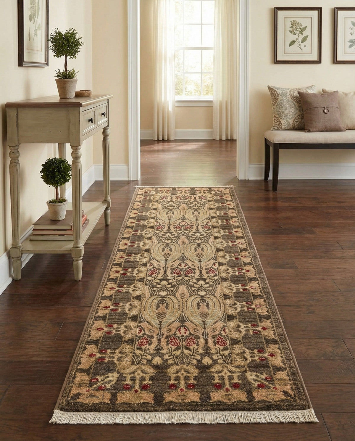 Chelsea Elegance Collection Area Rug -  Brompton (Brown) Runner Brown  lifestyle 95