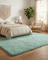 Eternal Plush Oasis Collection Area Rug -  Tranquility (Cyan) Rectangle Cyan  lifestyle 18