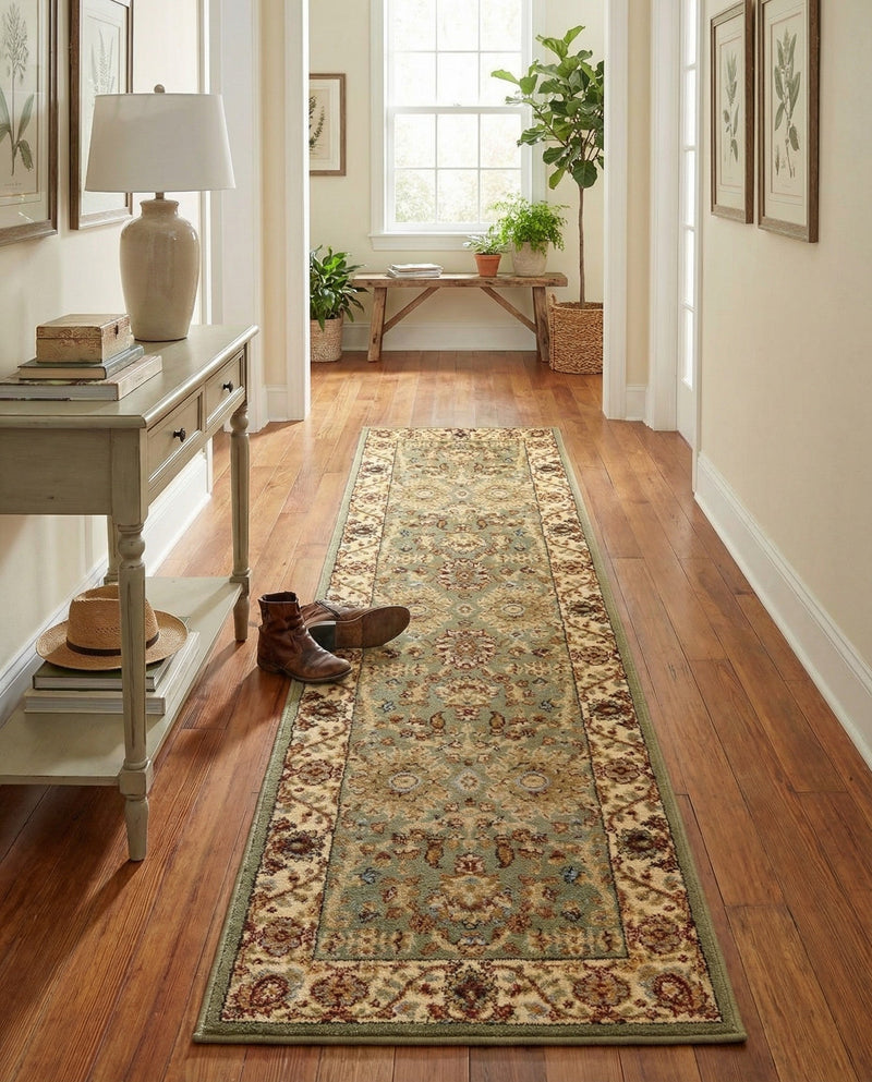 Jaipur Elegance Collection Area Rug -  City Runner Light Green  lifestyle 72