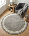 Studio Haven Collection Area Rug -  Alcove (Gray) Round Gray  lifestyle 58
