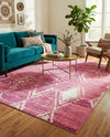 Metro Heights Collection Area Rug -  Madison Rectangle Pink  lifestyle 46