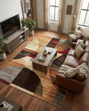 Bistro Lounge Collection Area Rug -  Latte Rectangle Multi  lifestyle 12