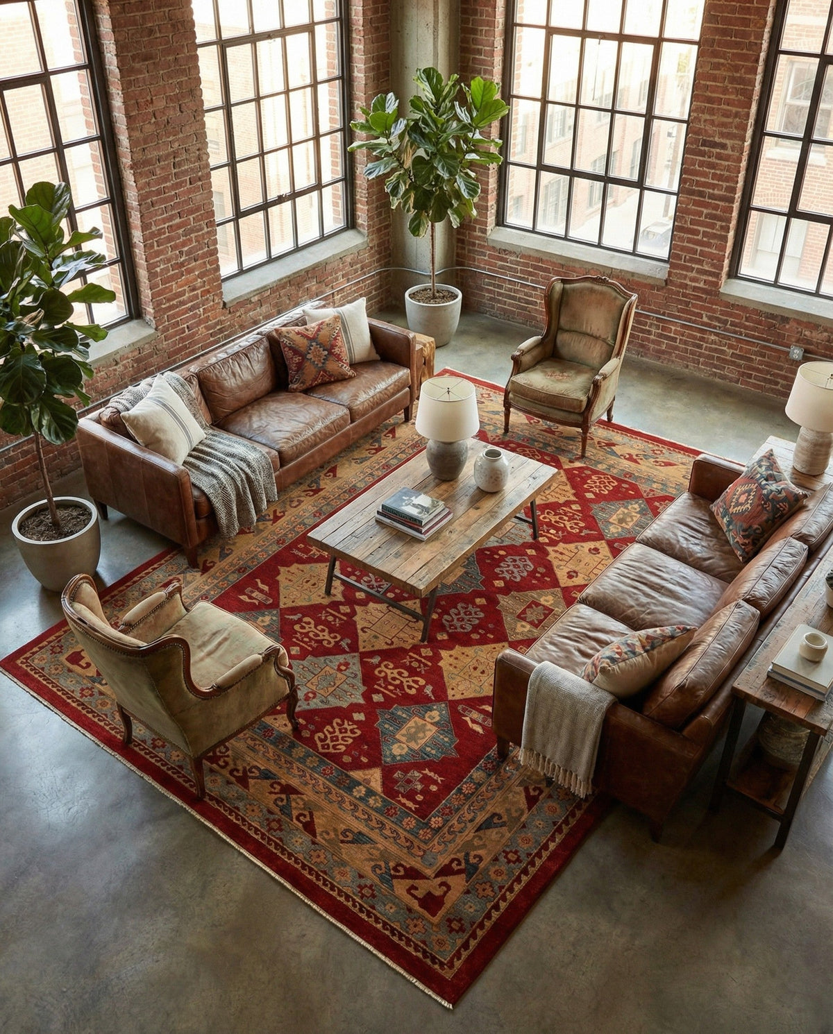 Persian Elegance Collection Area Rug -  Tabriz Rectangle Red  lifestyle 13