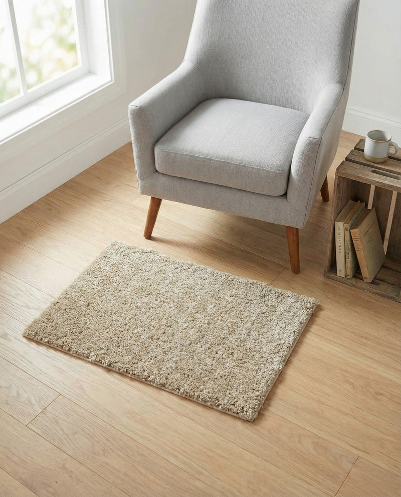 Cozy Comfort Shag Collection Area Rug - Haven (Khaki) Rectangle Khaki  lifestyle 24