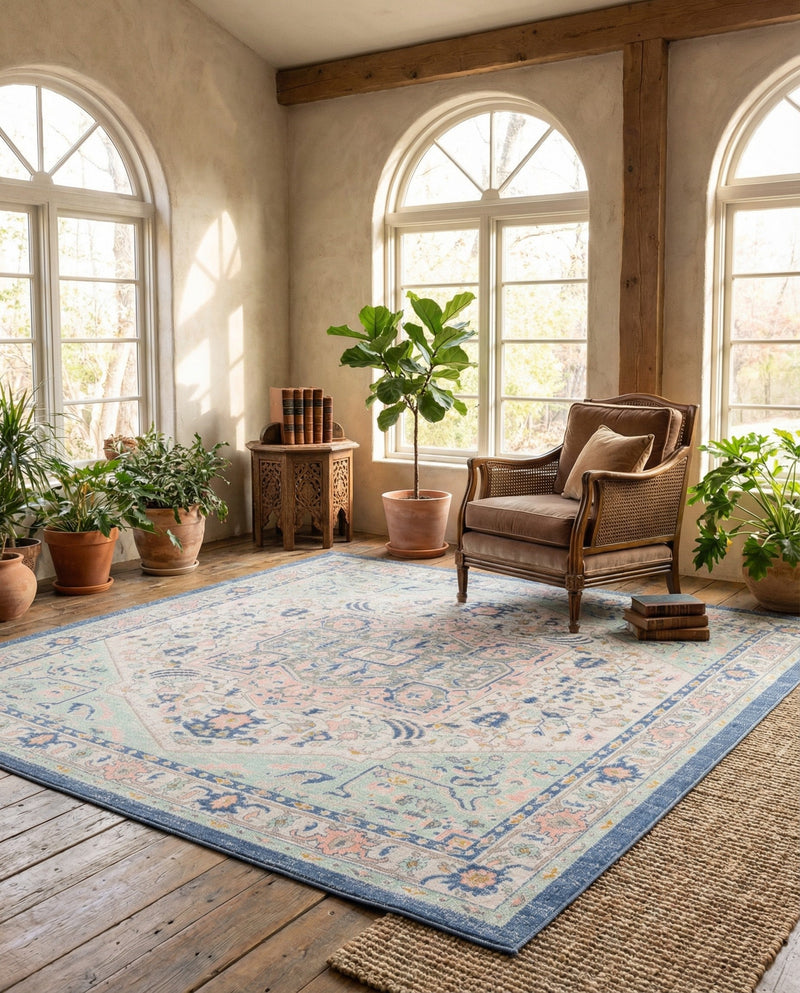 Savannah Series Collection Area Rug - Charleston (Multi) Square Multi  lifestyle 33