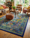 Caribbean Cove Collection Area Rug -  Mustique Rectangle Navy Blue  lifestyle 55
