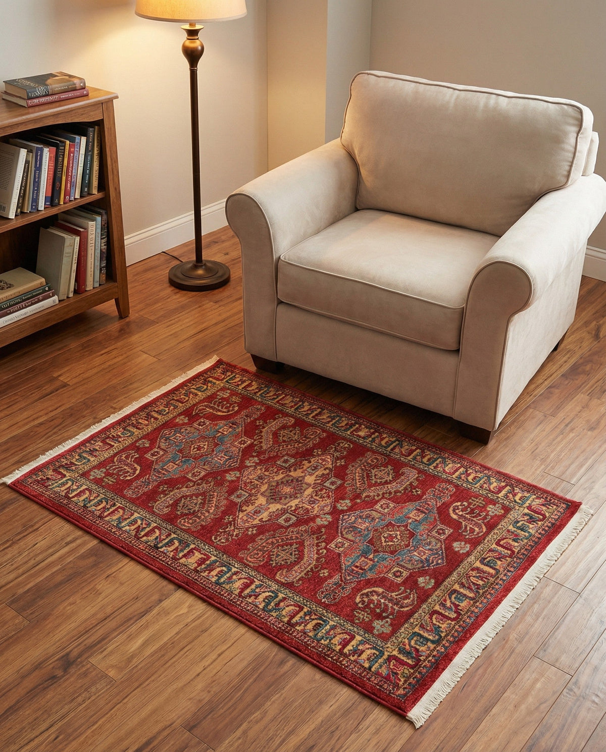 Persian Elegance Collection Area Rug -  Ardabil Rectangle Red  lifestyle 14