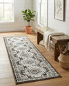 Savannah Elegance Collection Area Rug -  Tybee (Gray) Runner Gray  lifestyle 65