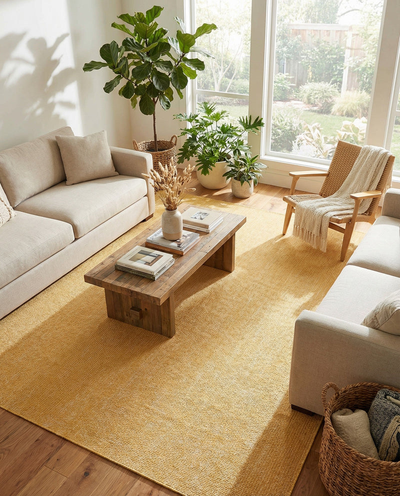 Seaside Serenity Collection Area Rug - Veranda (Corn Harvest Yellow) Rectangle Corn Harvest Yellow  lifestyle 12