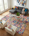 Urban Terrace Collection Area Rug -  Boardwalk Square Multi  lifestyle 56