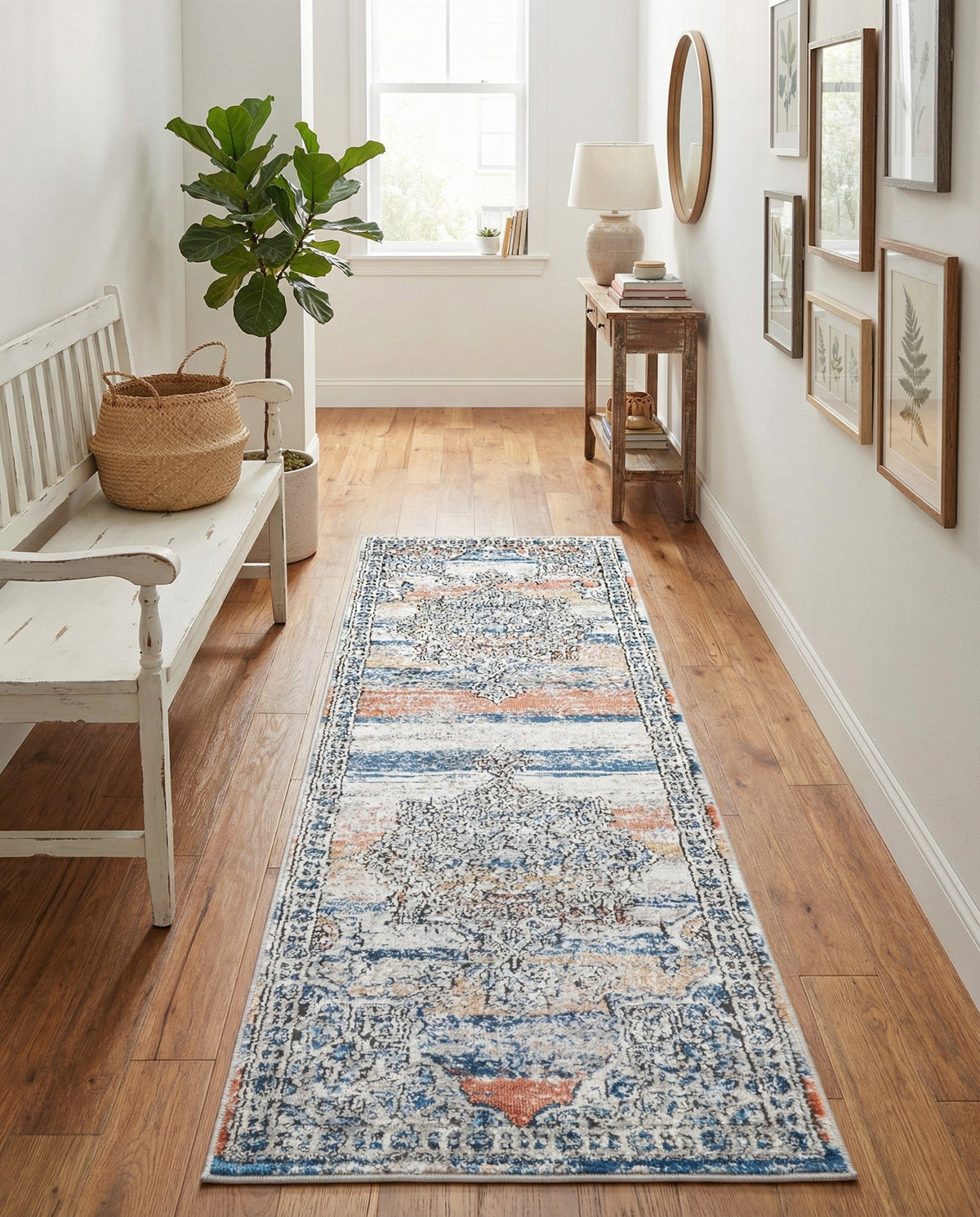 Mykonos Manor Collection Area Rug -  Tinos (Multi) Runner Multi  lifestyle 98
