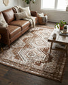 Savannah Elegance Collection Area Rug -  Tybee (Brown) Rectangle Brown  lifestyle 18