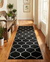 Trellis Mosaic Collection Area Rug -  Pergolatown (Black) Runner Black  lifestyle 40
