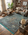 Caribbean Breeze Collection Area Rug -  Martinique Rectangle Turquoise  lifestyle 24