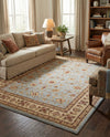 Jaipur Elegance Collection Area Rug -  Nahargarh (Light Blue) Rectangle Light Blue  lifestyle 19