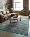Caribbean Breeze Collection Area Rug -  Martinique Rectangle Turquoise  lifestyle 9