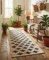 Benares Handwoven Jute Collection Area Rug -  Bodhi Runner Beige and Black  lifestyle 71