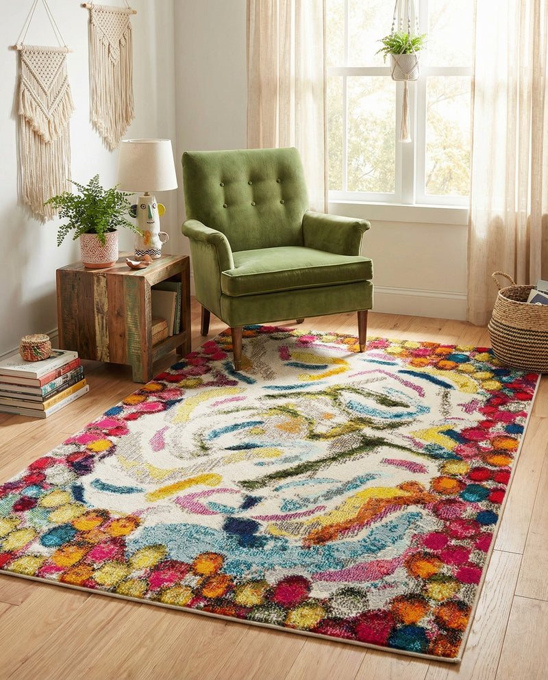 Colorburst Oasis Collection Area Rug -  Calypso Rectangle Multi  lifestyle 10