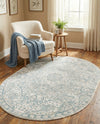 Coastal Haven Collection Area Rug - Seabreeze (Gray) Oval Gray  lifestyle 51