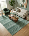 Jewel Oasis Collection Area Rug - Sapphire (Green) Rectangle Green  lifestyle 18
