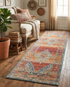 Savannah Soiree Collection Area Rug - Serengeti (Rust Red) Runner Rust Red  lifestyle 69