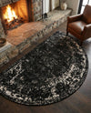 Riviera Elegance Collection Area Rug - Antibes (Black) Hearth Black  lifestyle 86