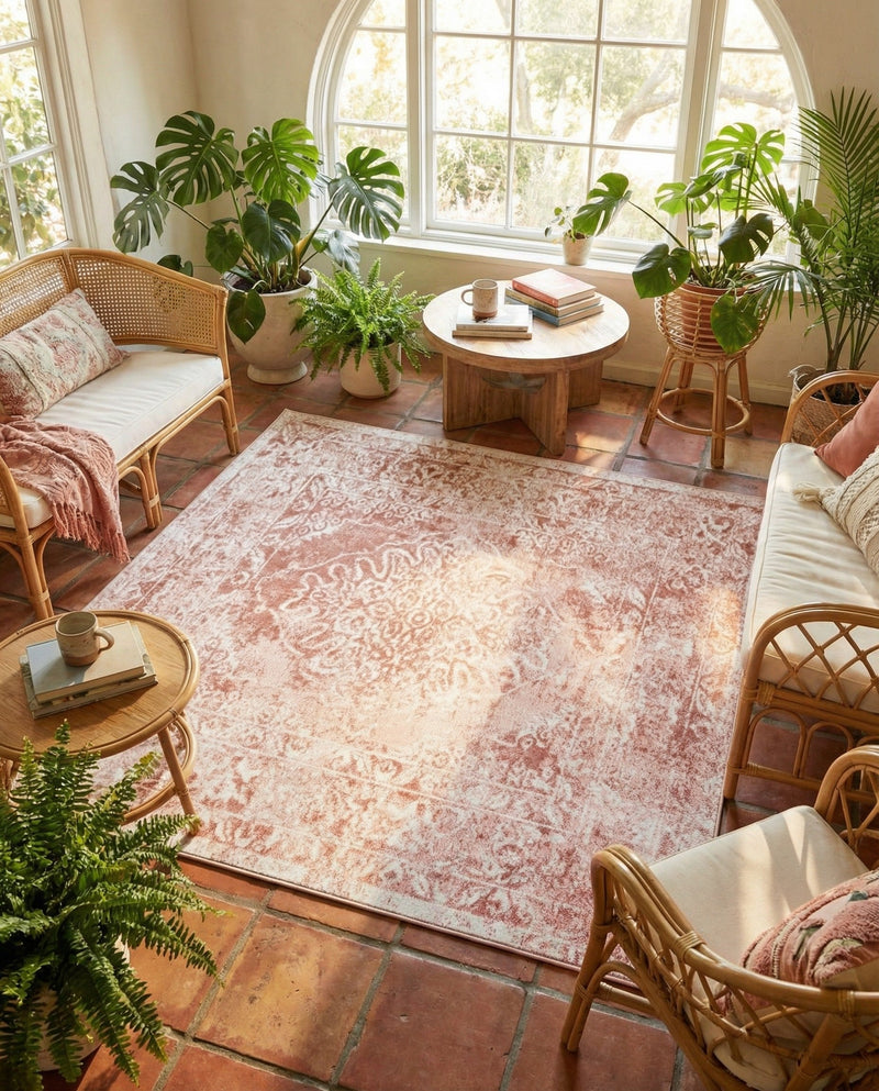 Cambridge Classics Collection Area Rug -  Magdalene (Pink) Square Pink  lifestyle 31