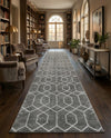 Hollywood Luxe Collection Area Rug - Sunset (Gray Silver) Runner Gray Silver  lifestyle 36