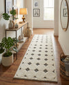 Monochrome Collection Area Rug -  Quartz Runner Black and White  lifestyle 56