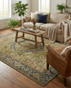 Patio Heritage Collection Area Rug -  Haven Rectangle Green  lifestyle 10