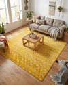 Marrakech Lattice Collection Area Rug - Medina (Yellow) Square Yellow  lifestyle 21