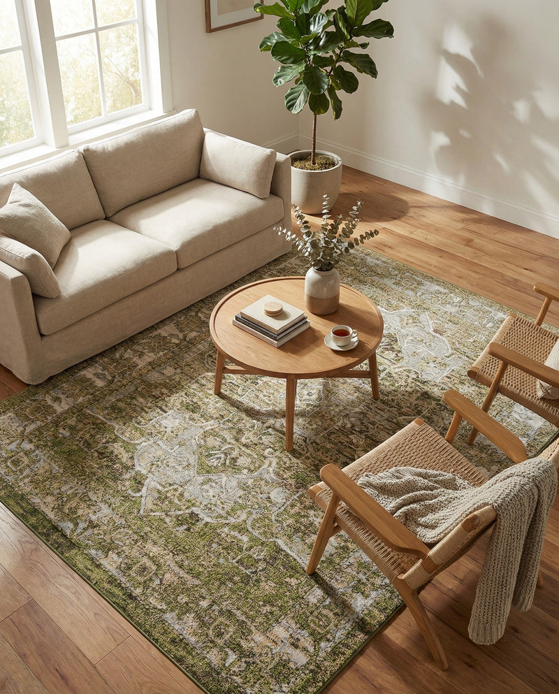Savannah Soiree Collection Area Rug -  Everglade (Green) Rectangle Green  lifestyle 5