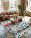 Colorburst Oasis Collection Area Rug -  Lagoon Rectangle Multi  lifestyle 12