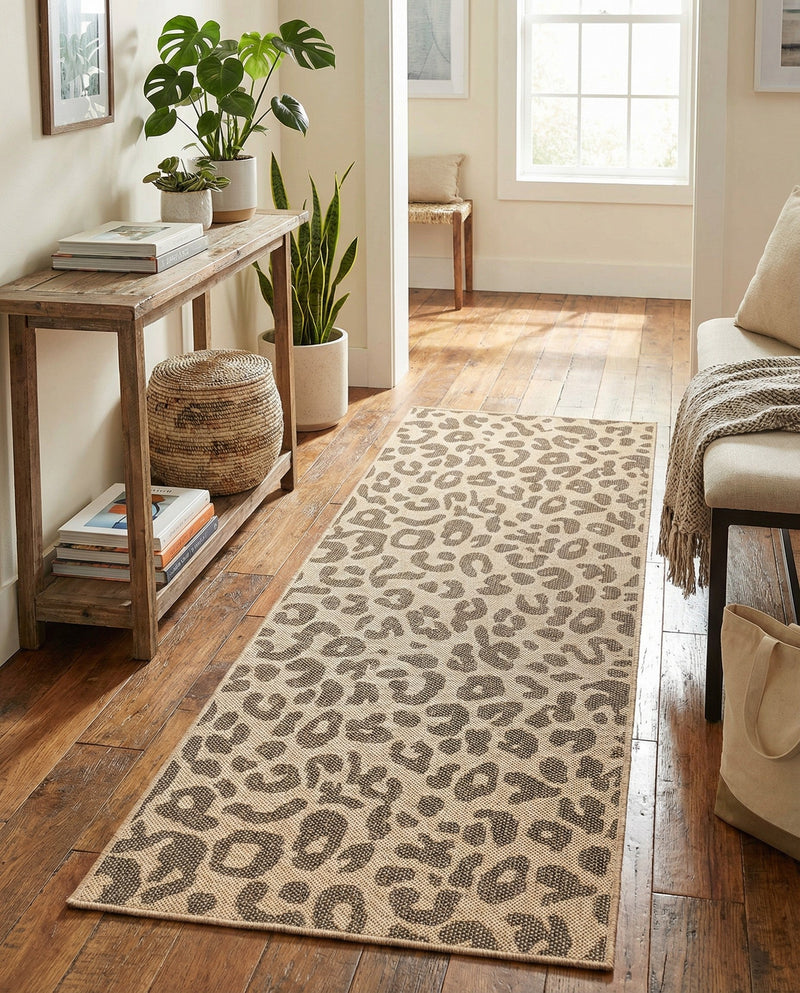 Sahara Sands Collection Area Rug -  Buto Runner Natural  lifestyle 70