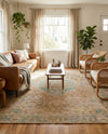 Savannah Threads Collection Area Rug -  Mojave Square Khaki and Ivory  lifestyle 53