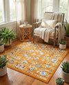 Adriana Terrace Collection Area Rug -  Positano (Orange) Square Orange  lifestyle 59