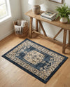 Eden Oasis Collection Area Rug -  Refuge (Dark Blue) Rectangle Dark Blue  lifestyle 27