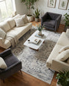 Bloomsbury Elegance Collection Area Rug - Mayfair Rectangle Gray  lifestyle 13