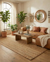 Woven Seaside Elegance Collection Area Rug - Coastline Rectangle Natural  lifestyle 19