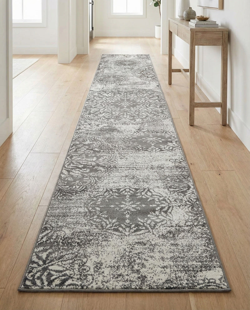 Riviera Elegance Collection Area Rug -  Monaco (Gray) Runner Gray  lifestyle 65