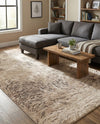 Serenity Sands Collection Area Rug -  Quietshore Rectangle Brown  lifestyle 9
