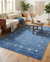 Zagros Shades Collection Area Rug -  Yasuj Rectangle Navy Blue  lifestyle 27