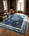 Bazaar Chic Collection Area Rug -  Ouarzazate Rectangle Navy Blue  lifestyle 19