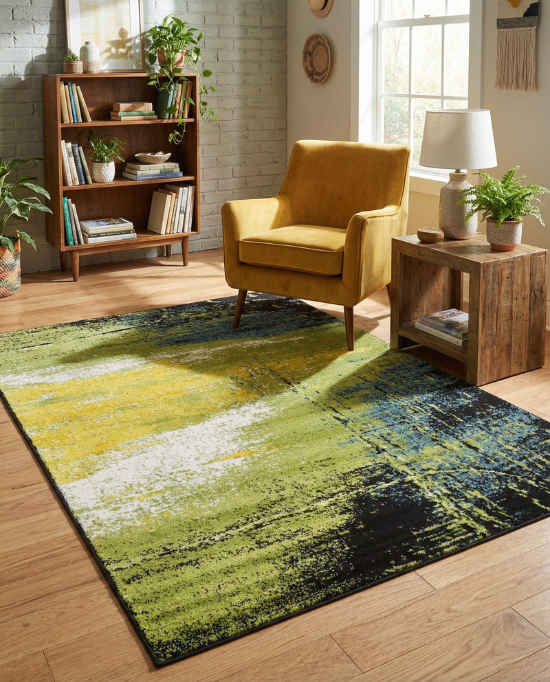 Venetian Elegance Collection Area Rug -  Chioggia Rectangle Light Green  lifestyle 8