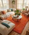 Plush Oasis Collection Area Rug - Serenity (Tiger Orange) Rectangle Tiger Orange  lifestyle 15