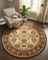 Jaipur Elegance Collection Area Rug -  Jal Round Cream  lifestyle 50