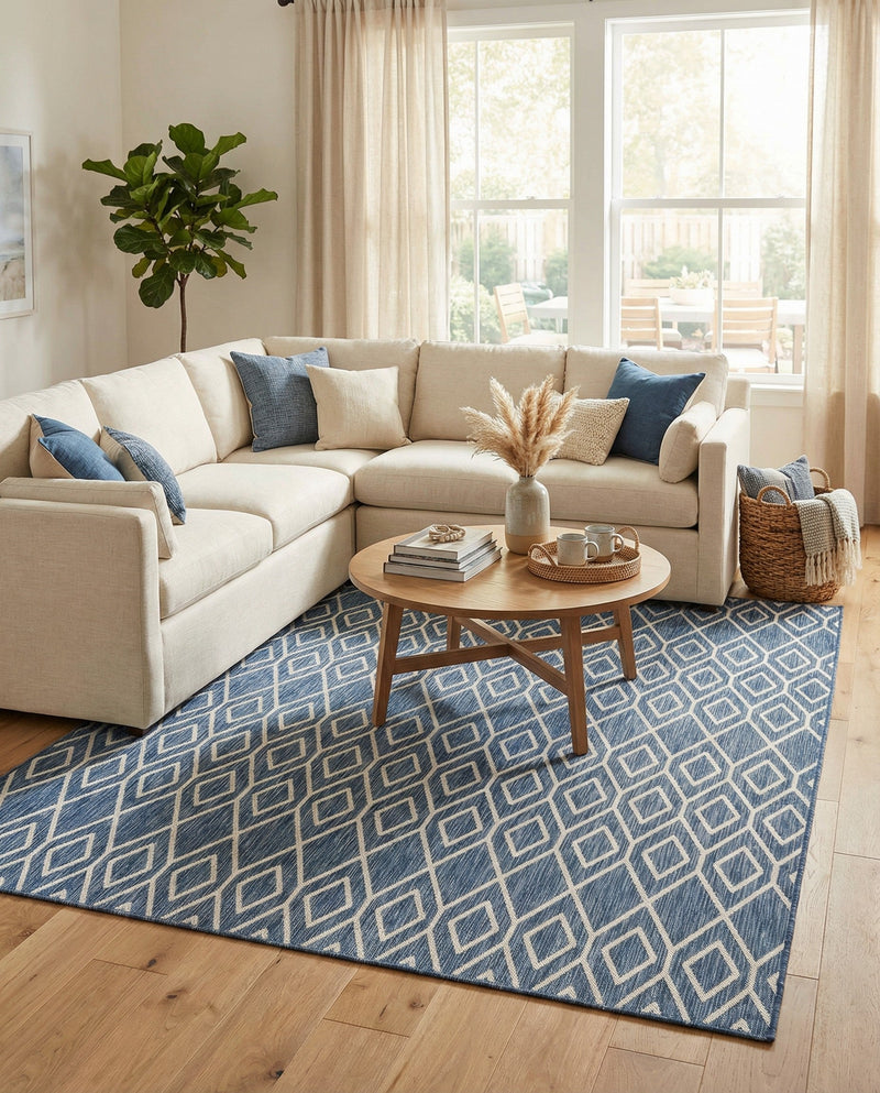 Urban Oasis Rugs Collection Area Rug -  Boulevard (Blue) Rectangle Blue  lifestyle 27