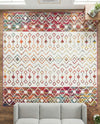 Mediterranean Lattice Collection Area Rug -  Casablanca (Ivory Multi) Square Ivory Multi  lifestyle 64