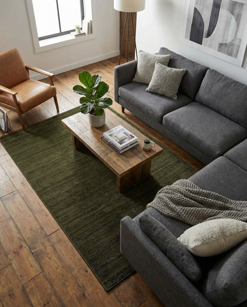 Bloomsbury Elegance Collection Area Rug -  Kensington (Green) Rectangle Green  lifestyle 15
